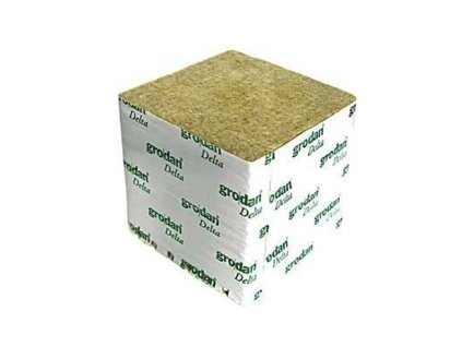 Pěstební kostka rockwool 100x100x65mm - plná