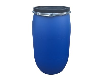 Plastový sud 120 l s pákovým uzávěrem z HDPE materiálu.