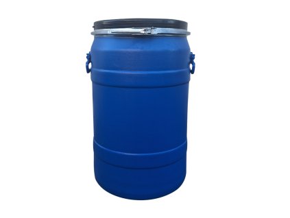Plastový sud 100 l s pákovým uzávěrem a zaklapávacím víkem.