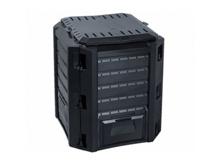 Plastový zahradní kompostér Compogreen z PP s víkem a spodními dvířky.