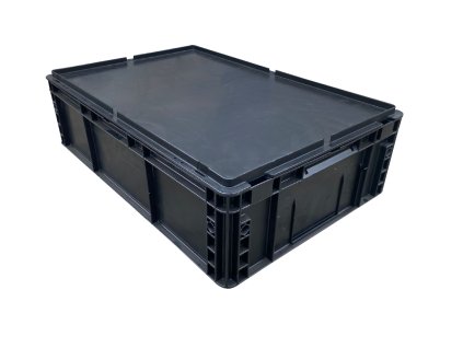 Přepravka KLT-MF 6170 s víkem plastová 60×40 cm.