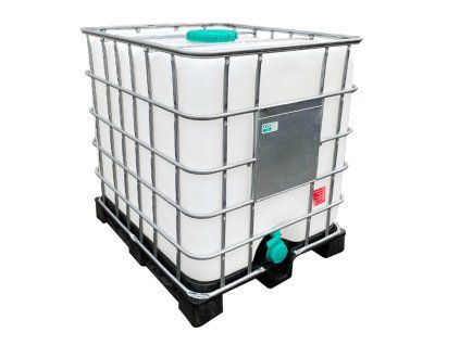 Potravinářský IBC kontejner 1000 l po servisu – celkový pohled