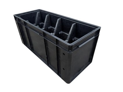 Plastová přepravka PP-LF 60×25 cm s vnitřní polystyrenovou vložkou.