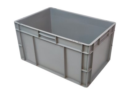 Plastová přepravka EuroBox 6320 60×40 cm, odolná a vhodná pro potravinářství.