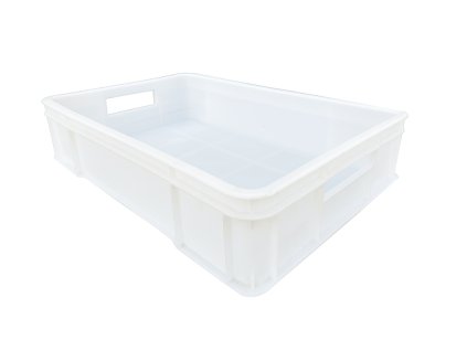 Cukrářská přepravka z HDPE 60×40×14,5 cm, stohovatelná.