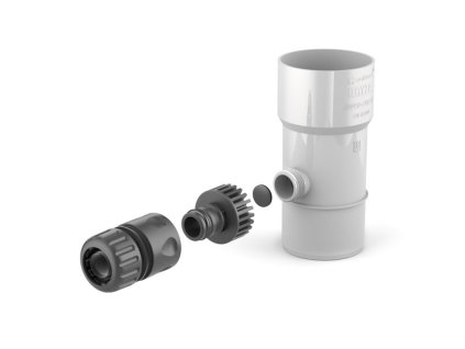 Zachytávač dešťové vody 63 mm plastový sběrač vody do svodové roury.