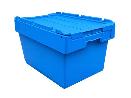 ALC plastová přepravka 60 × 40 × 34 cm s integrovaným víkem.