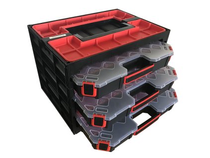 Skříňka s 3 organizéry TAGER CASE