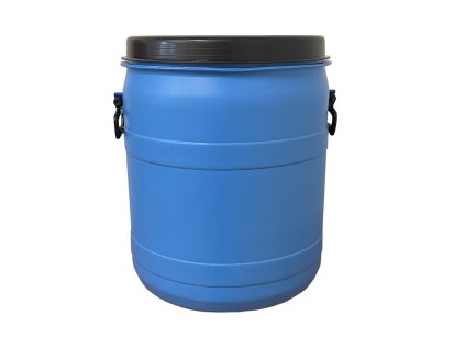 Plastový sud 70 l z HDPE se širokým hrdlem.