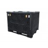 Skládací Bigbox 120×100×100 cm z plastu, s otevřenými bočními dveřmi.