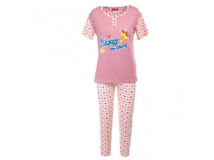 Dámské pyžamo Sweet Love- Růžové (Velikost 2XL)