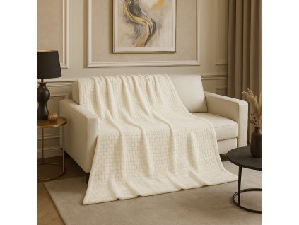 JARO Mikroplyšová deka 200 x 230 cm  Blanket - bílá