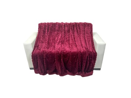 32167 2 jaro mikroplysova deka 200 x 230 cm blanket bordo