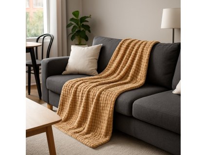 JARO Mikroplyšová deka 200 x 230 cm  Blanket - světle hnědá