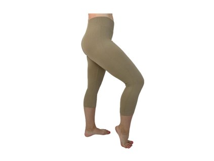 33794 novinka damske leginy trictvrtecni hnede