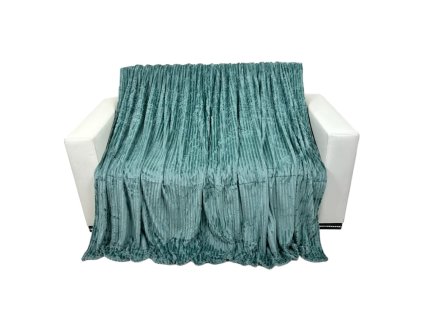 32299 2 mikroplysova deka 220 x 240 cm big simple lahvove zelena