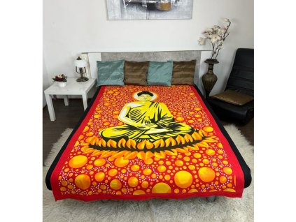 31455 prehoz buddha cerveno zluty 140 210 cm