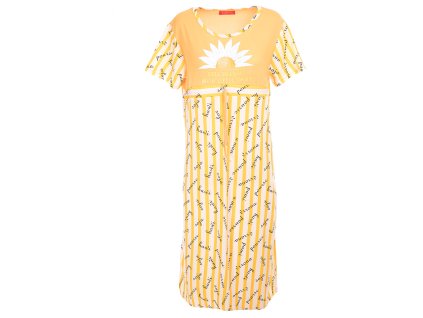 Noční košile  FEEL IN LOVE - žlutá (Velikost 2XL)
