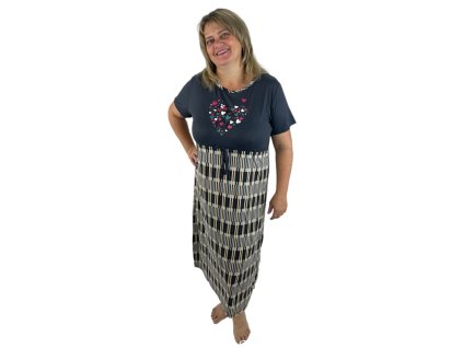 Noční košile  HEART- šedá (Velikost 2XL)