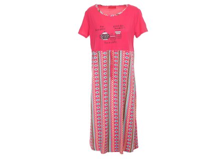 Noční košile  TEA OR COFFEE - červená (Velikost 2XL)