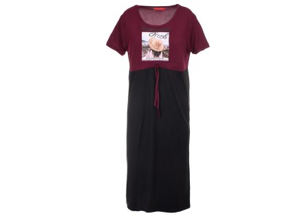 Noční košile American fresh - bordó (Velikost 2XL)