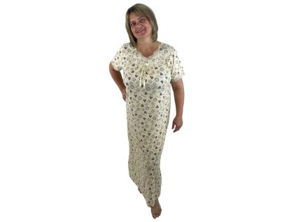 Noční košile HI LOVE - Krémová (Velikost 2XL)