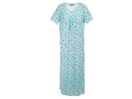 Noční košile HI LOVE - Tyrkysová (Velikost 2XL)