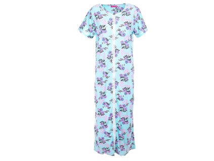 Noční košile Růžičky- tyrkysová (Velikost 2XL)