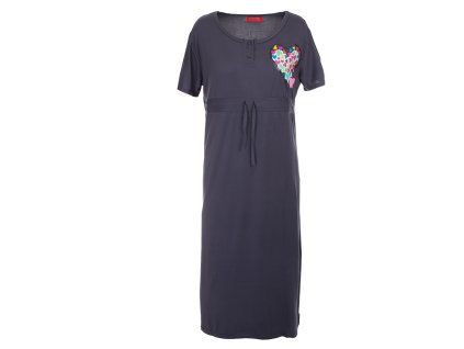 Noční košile  Barevná srdíčka -šedá (Velikost 2XL)