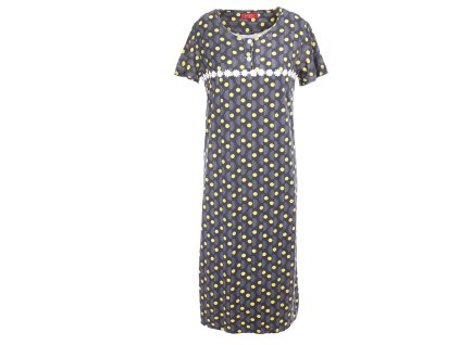 Noční košile  s kolečky - šedá (Velikost 2XL)