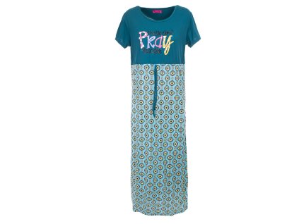Noční košile Pray- modrozelená (Velikost 2XL)