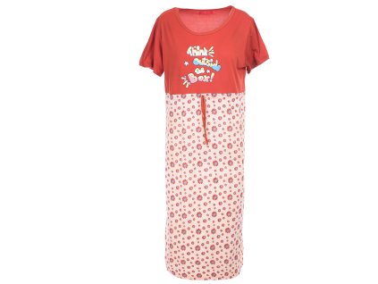 Noční košile Think outsite the box - cihlová (Velikost 2XL)