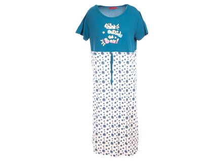 Noční košile Think outsite the box - modrozelená (Velikost 2XL)