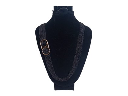 28023 metal nahrdelnik cerno zlate spojeni
