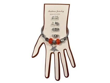 41762 set naramku s prstynky oranzovy s hvezdou