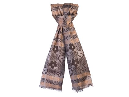 25638 damsky satek 90 x 175 cm kvetiny 23 12 bezovy