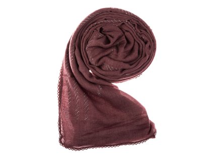 15515 2 damsky satek 90 x 175 cm ozdobne prouzky tmave fialovy