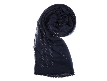 15530 2 damsky satek 90 x 175 cm ozdobne prouzky tmave modry
