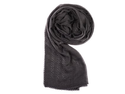 15539 damsky satek 90 x 175 cm ozdobne prouzky tmave sedy