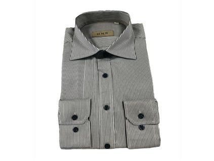BAZAR - Pánská košile šedé pružky vz.č.31 (Velikost 2XL)