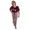 Výprodej-Noční košile Pray- vínová (Velikost 2XL)