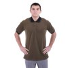 Polotričko  - Khaki s černým límečkem s bílým proužkem č. 259 (Velikost 2XL)