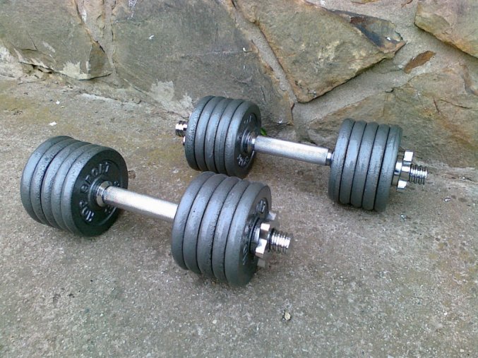 Nakládací činky 2x15kg HSB