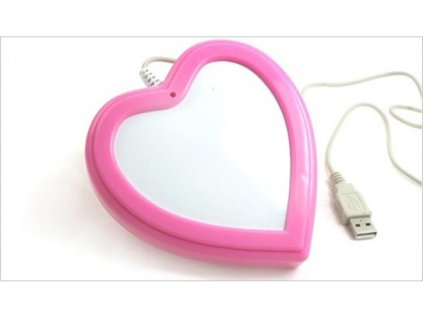 USB ohřívač nápojů srdce