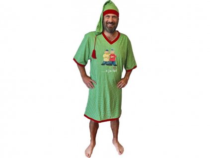 Noční košile -  Pat a Mat - A je to! - zelená
