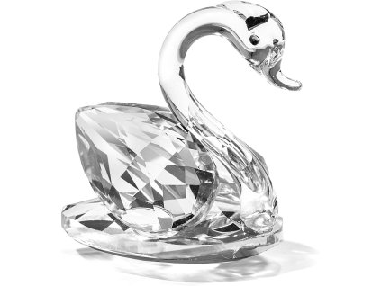 figurka ve tvaru labute z brouseneho kristalu 3