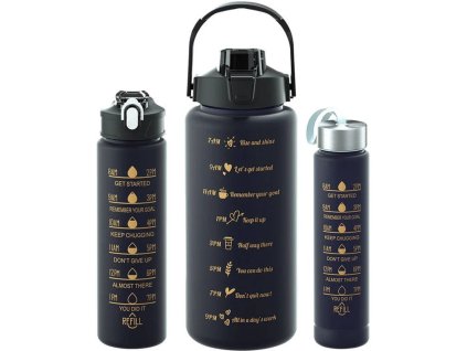 sada 3 motivacnich lahvi na vodu 2l 900 ml 300 ml 8