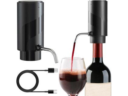 elektricky davkovac na vino cerny 1