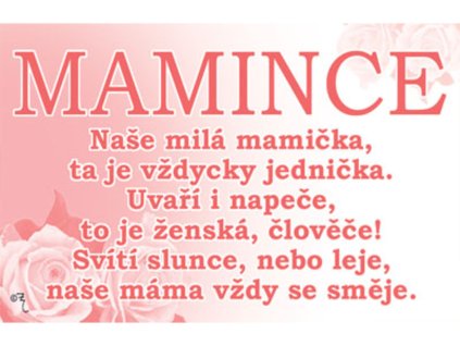 Průkaz - Mamince