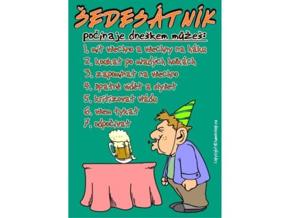 Certifikát - Šedesátník